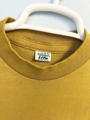 Vintage 70s Jockey Life Sun T Shirt Mustard Yellow Tee Mens XL Made in USA