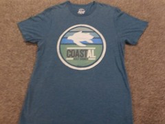 Coastal Gulf Shores Mens Shirt Large blue graphic turtle