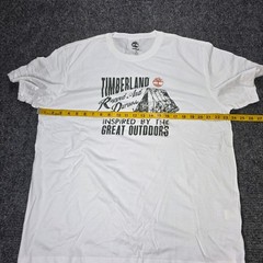 Timberland Front Graphic T-Shirt Men’s Size XL White Great Outdoors Cotton NWT