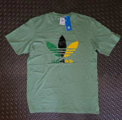 NEW MEN’S ADIDAS ORIGINALS MULTI COLOR TREFOIL SHIRT ~SIZE LARGE #IZ2571