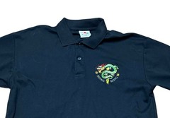 Lai See Shirts Vintage Men’s Black Dragon Hong Kong Short Sleeve Polo Size Large