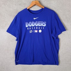 Nike Los Angeles Dodgers Shirt Mens XXL Blue Dri-Fit Baseball Tee MLB Authentic