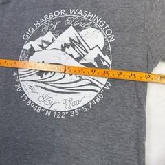 Custom PNW Men’s Graphic T-Shirt Gray Short Sleeve Gig Harbor Washington Casual