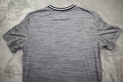 Ecko Unltd. Color Block Contrast T Shirt Adult Size L Gray Striped Crew Neck