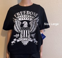 Way to Celebrate Men’s or Unisex 4th of July USA Freedom Eagle Graphic Tee,Large