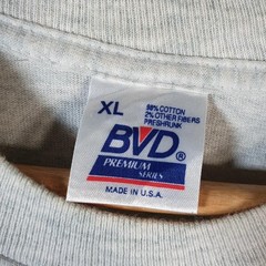 Vintage BVD Plain Pocket USA 90s Single Stitch T Shirt Mens XL Grey