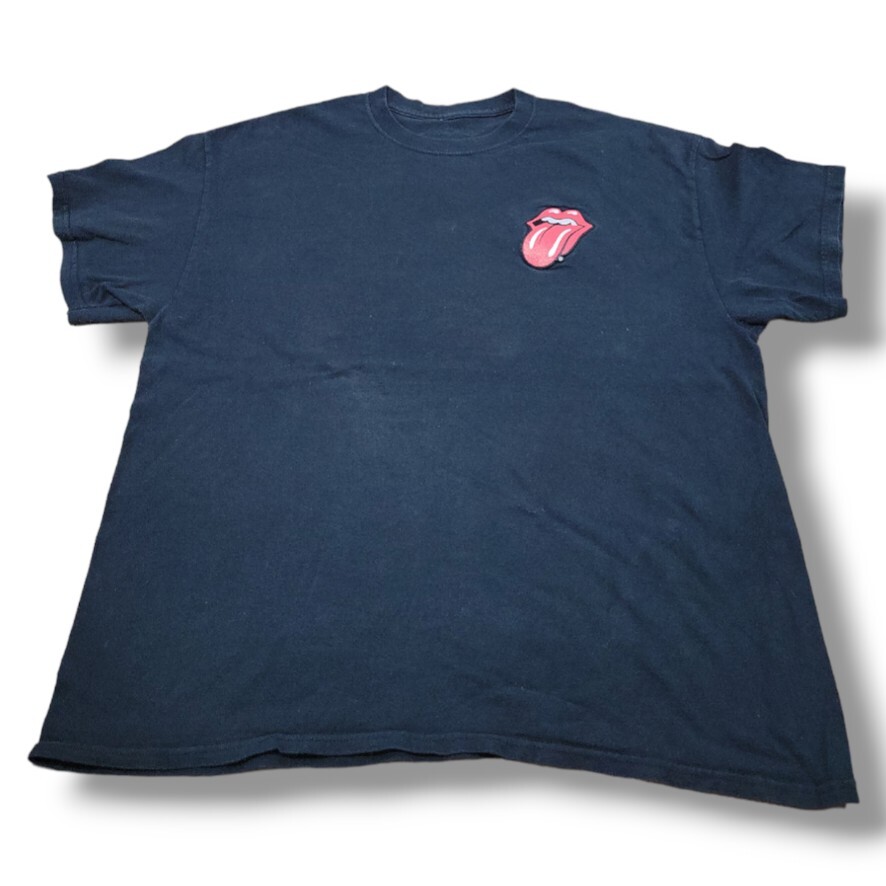 The Rolling Stones Shirt Size XL Embroidered Rolling Stones Logo Patch Band Tee