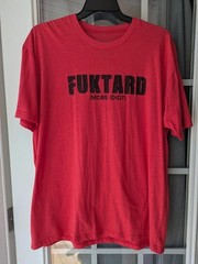 American Trigger Pullers Fuktard Graphic T-Shirt 2XL Red Cotton Blend Funny ATP