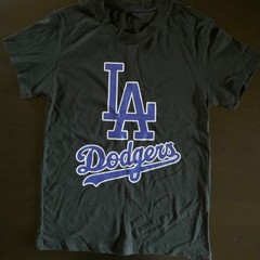 L.A Dodgers Large Black Graphic T Shirt