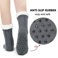 Mens Fuzzy Slipper Socks Winter Cozy Fluffy Cabin Warm Soft Fleece Lining Thi…