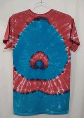 New Tie Dye Mens Small T-Shirt Blue Red Multicolor Circle Swirl Spiral