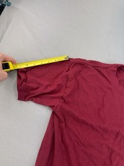 Gemrock Unisex Cotton T-Shirt Size Large Plain Maroon Crewneck Short Sleeve Tee