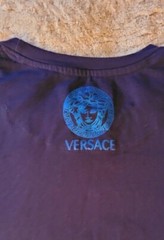 Rare Versace Long Sleeve Crew Neck V Monogram Print, Size 2XL