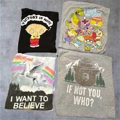 Mixed Brand Graphic T-Shirt Bundle Mens 3XL Multicolor Good Pop Culture Lot 4pc