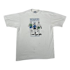 Vintage Tri-Valley Run Cerebral Palsy T-Shirt Mens Large White Charity 1992 90s