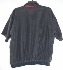 Personal Choice Mens Shirt Short Sleeve Size 2XL Black 100% Silk