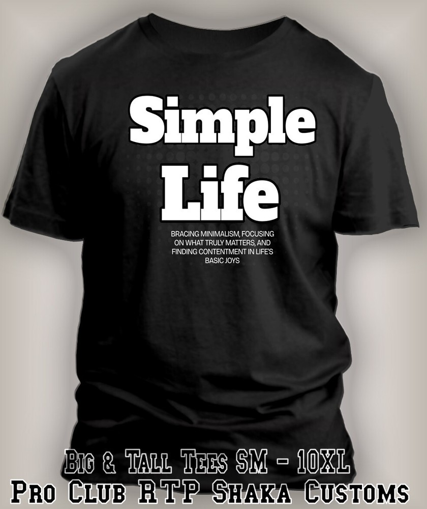Mens 8XL Big Tall Simple Life Sneaker Tee Shirt Bigdude Big Sizes Streetwear T
