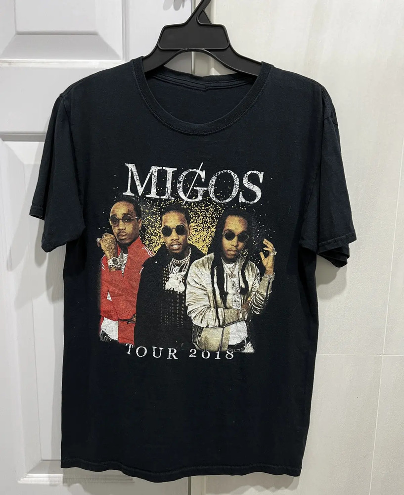 Vtg Migos Band Tour 2018 Heavy Cotton Black All Size T Shirt TR418