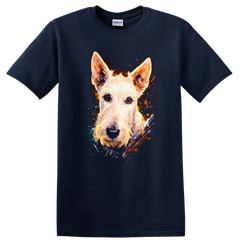 Dog Lover T Shirt Artistic Dog Portrait Colorful Fur Design Cute Tee