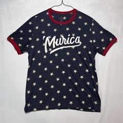 Little Mountain Print Shoppe ‘Murica T-Shirt USA Patriotic Soft Tri-Blend Large