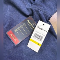NWT Flag & Anthem MadeFlex Hoodie Blue Henley Pullover Stretch Mens Medium