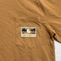Carhartt Relaxed Fit Small Pocket T-Shirt Camo Logo Brown Short Sleeve Tee NWT
