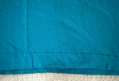 Vintage Fruit of the Loom Pocket T Shirt Large Turquoise Blue Single Stitch