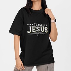 Team Jesus Christian T Shirt Cross Faith Religious Graphic Unisex Tee