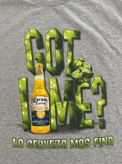 Vintage Corona Extra “Got Lime?” La Cerveza Mas Fina Graphic Tee Alstyle XL