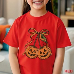 Pumpkin Cherries Autumn Girly Shirt, Halloween Pumpkin Shirt, Fall Theme, 203650