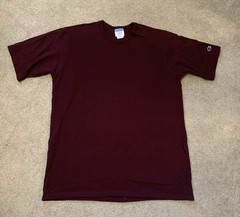1 VTG XL Champion Maroon Plum Heavy Weight Cotton TShirt EXTRA LARGE Unisex