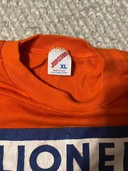 JERZEES Lionel Electric Trains Orange Graphic Print Crew Neck T-Shirt XL