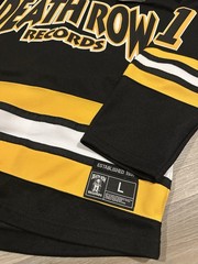 Death Row Records Hockey Jersey, Black, Size Large – Brand New