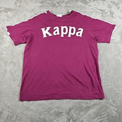 Kappa Shirt Mens Small Red Tape Logo Sportswear Jersey Italy Spell Out Soccer