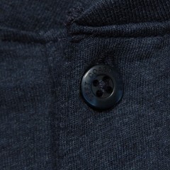 Left Coast Tee NWOT Reversible Long Sleeve Henley T-Shirt Size L in Blue Cotton