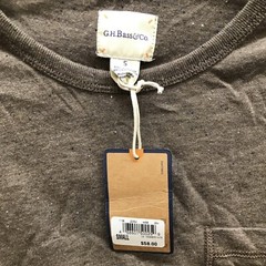 G.H. Bass & Co. Long Sleeve Pocket Tee NWT Men’s S Brown *