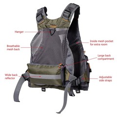 Strap Fishing Vest Adjustable For Men And Women For Fly Bass Fishing And Outdoor