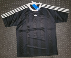 NEW MEN’S ADIDAS ORIGINALS TREFOIL JACQUARD SHIRT ~SIZE MEDIUM #JW587 BLACK