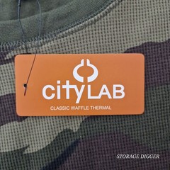 Citylab Classic Thermal Shirt Mens M Multicolor Camouflage Cotton Waffle Knit