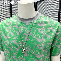 Men Camouflage Tie Dye Cotton Crew Neck T-Shirt Short Sleeve Casual Summer Tee