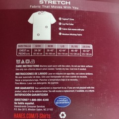Hanes Size S 34 36 T Shirts Premium Stretch Crew Neck 3 Pack Black Tagless NEW