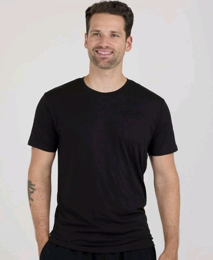 Goodthreads Men’s Shirt Short-Sleeve Crewneck Pocket Black XS