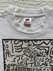 Vintage Keith Haring T Shirt 90s Annie Leibovitz Portrait Made In USA Large
