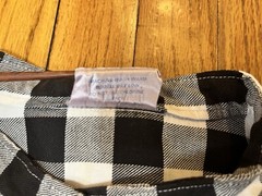 Vintage Fritzkittel Black/White Checkered Shirt Dress Maxi Women’s XL