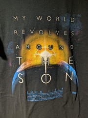 Kerusso Shirt Mens Large My World Revolves Around The Son Christian John Verse