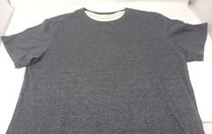 On The Byas Mens Longer Length TShirt Crew Gray Textured Short Sleeve L Tall