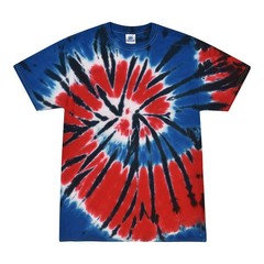 Multi-Color Tie Dye T-Shirts, Kids & Adults Short Sleeve Cotton Colortone