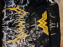 Civil Regime Black Cotton Men’s Wonder Woman Graphic Logo T-Shirt Crew L/S L