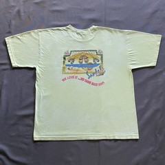 Vtg 2000s Sandals Resort Signature Club T Shirt Mens XL Key Lime Yellow Dye Y2k