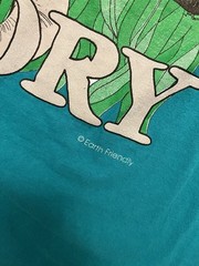 Vintage Single Stitch “Only Elephants Should Wear Ivory” Shirt Size XL Blue Teal